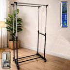 Double Pole Adjustable Garment Stand (1 Set)