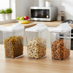 3-piece airtight kitchen containers for food storage