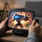 Foldable mobile display magnifier stand