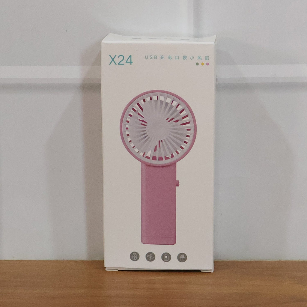 Portable USB Rechargeable Handheld Mini Fan (1 Pc)