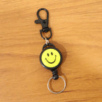 Smiley Face Retractable Keychain (1 Pc)