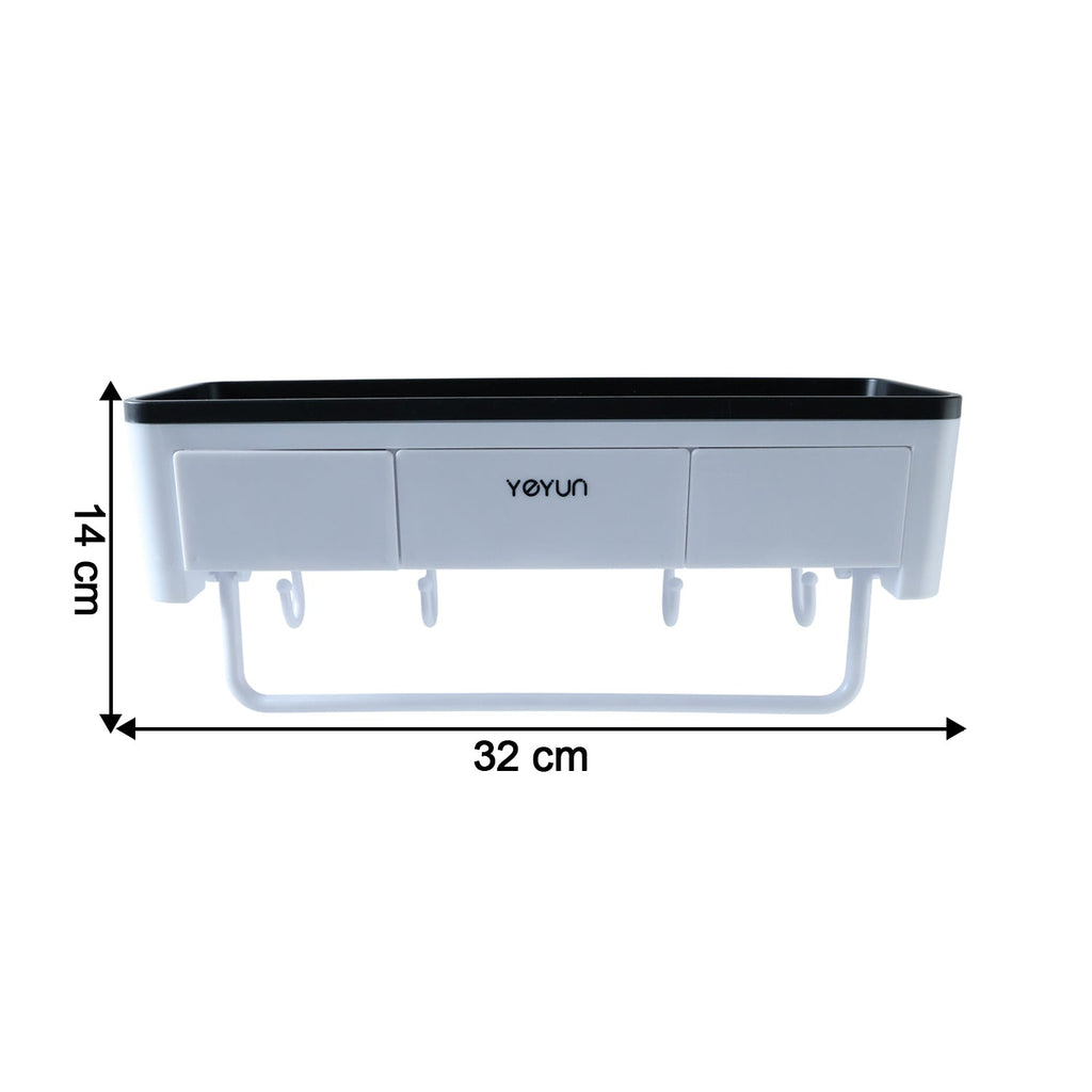 Wall Mounted Multifunctional Bathroom Storage Rack (1 Pc)