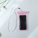 Waterproof phone pouch pink product shot
