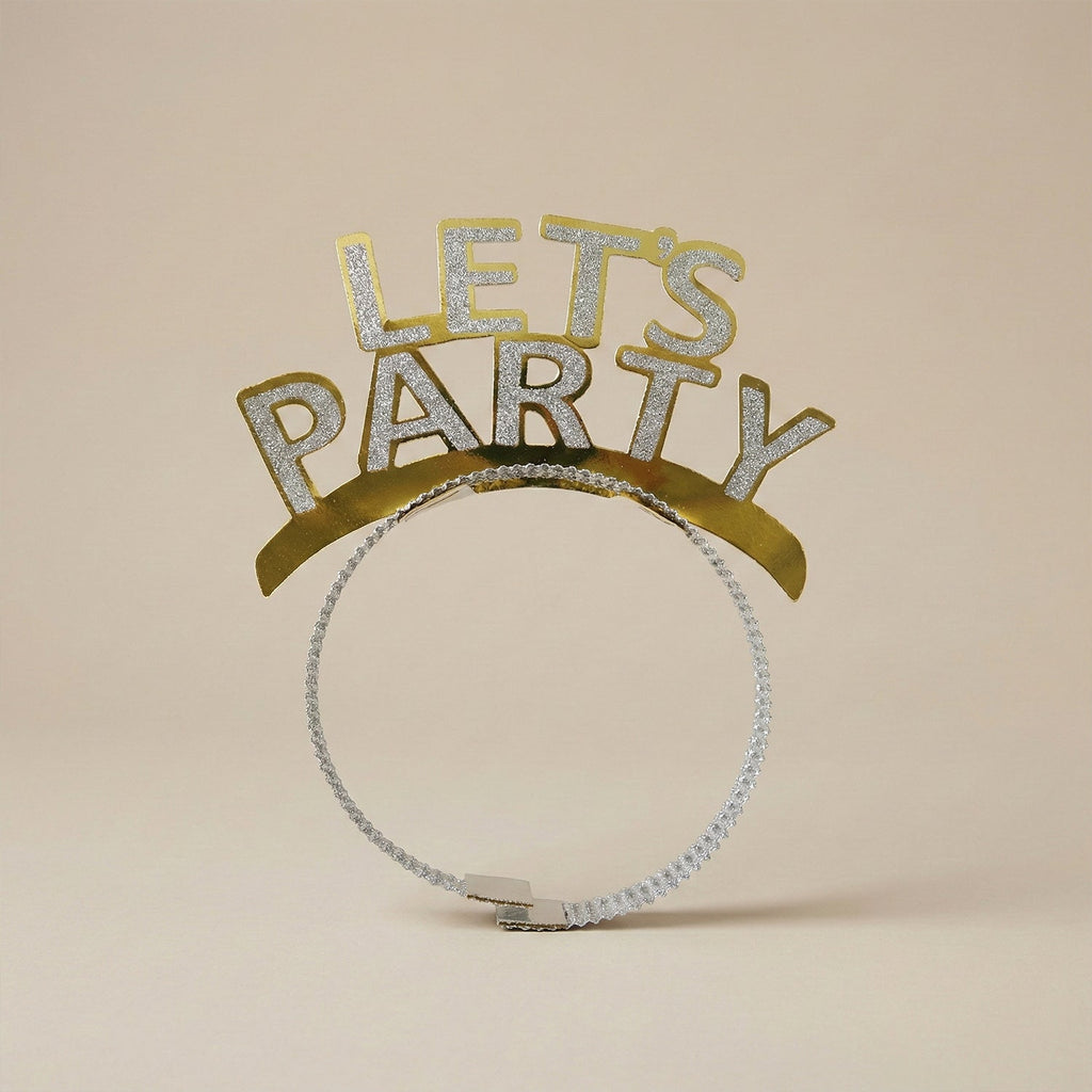 Let’s Party Glitter Headband for Birthday Celebration (Pack of 4)