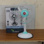 12V DC Hybrid Pedestal Table Fan with Plug and Play IEC C13 Power Cable
