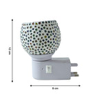 Decorative Star Pattern Kapoor Dani Mosaic Glass Plug-In Night Lamp (1 Pc)