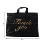 Premium Black Thank You Printed Plastic Carry Bag 30 × 39 Cm (1 Pc)