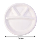 Vegnar 4 Compartment Disposable Food Serving Plate Set (10 Pc)