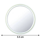 White Round Car Blind Spot Rear View Mirror Set (2 Pc)