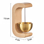 Megnetic Zen Bell for Meditation with Wooden Stand (1 Pc)