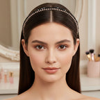 Stylish black stone hair accessory