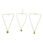 Decorative floral gold necklace