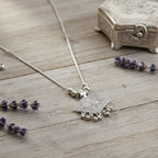 Oxidized square necklace        
