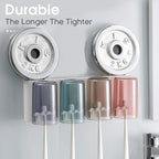 Wall mount toothbrush organizer