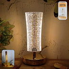 Crystal Table Lamp Sparkle Design Golden Base Led Decorative Bedside Lamp