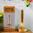 Crystal Table Lamp Sparkle Design Golden Base Led Decorative Bedside Lamp