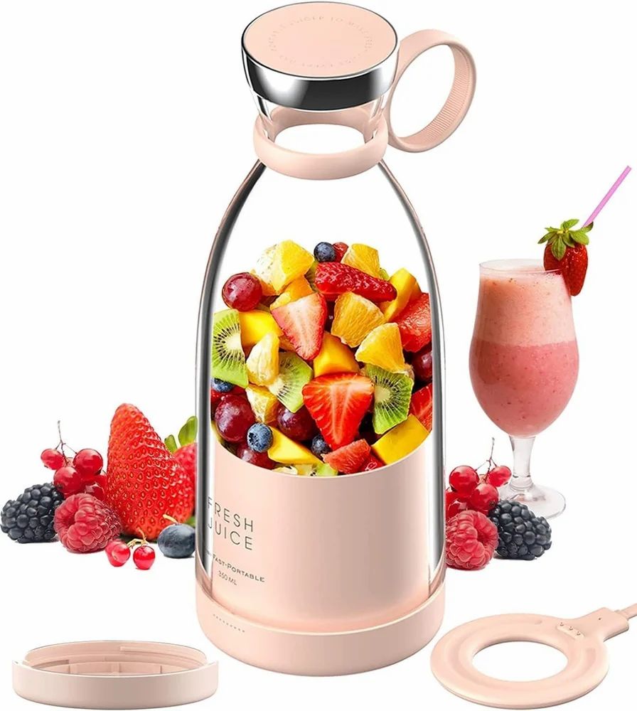 ABS USB Rechargable Mini Juicer Blender Ideal for Travel and On-the-Go Use