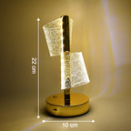 Modern Luxury Crystal Led Double Shade Table Lamp (1 Pc)